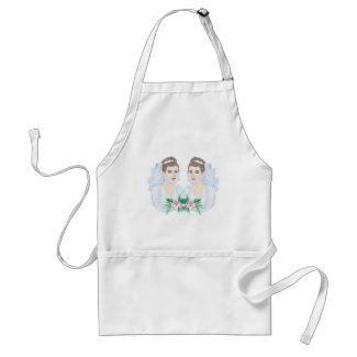 Lesbian Brides Wedding apron