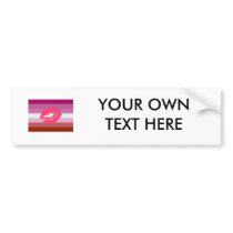 LESBIAN FLAG STRIPES WITH SYMBOL -.png Bumper Stickers