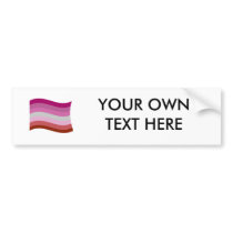 LESBIAN FLAG WAVING BUMPER STICKERS