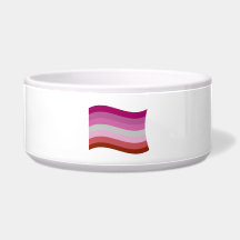 LESBIAN FLAG WAVING PET BOWLS