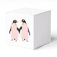 Lesbian Gay Pride Penguins Holding Hands Party Favor Boxes