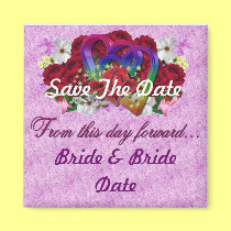 Lesbian Gay Save the Date Wedding Magnets magnets
