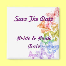 Lesbian Gay Save the Date Wedding Magnets
