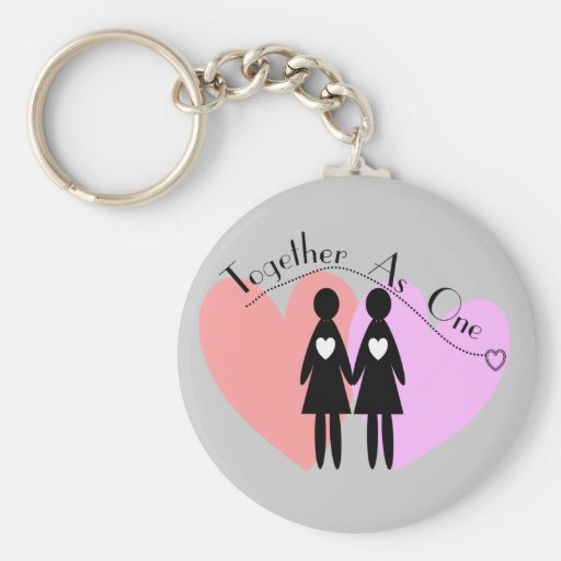 Lesbian Gifts "Together As One" Keychains