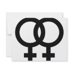 lesbian icon black custom invitations