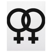 lesbian icon black letterhead
