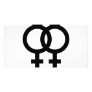 lesbian icon black photo greeting card