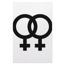 lesbian icon black stationery