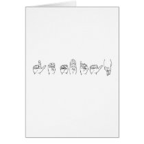 Lesbian in Sign Language Greeting Card