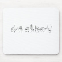 Lesbian in Sign Language Mouse Pad