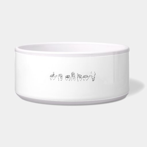 Lesbian in Sign Language Dog Food Bowls