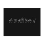 Lesbian in Sign Language  (Pickup Line) Postcards