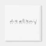 Lesbian in Sign Language .png Refrigerator Magnets
