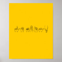 Lesbian in Sign Language Print