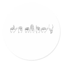 Lesbian in Sign Language Sticker