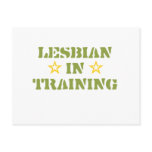 LESBIAN IN TRAINING POSTCARDS