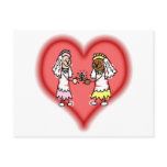 Lesbian Interracial Brides Postcards