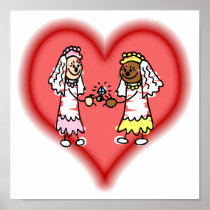 Lesbian Interracial Brides Posters