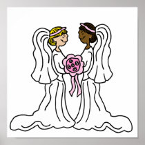 Lesbian Interracial Couple Print