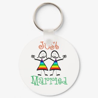 Lesbian Just Married keychain