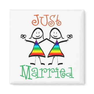 Lesbian Just Married magnet