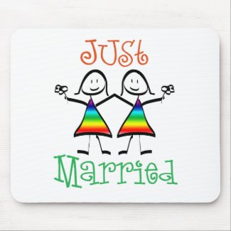 Lesbian Just Married mousepad