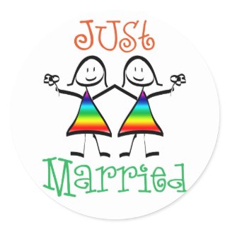 Lesbian Just Married sticker