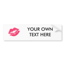 LESBIAN LIPS SYMBOL BUMPER STICKER