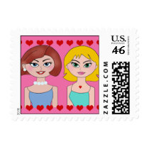 Lesbian Love postage by Xuxario Lesbian Love postage