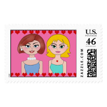 Lesbian Love Postage Stamp