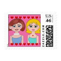 Lesbian Love Postage Stamp
