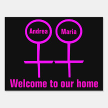 Lesbian Lovers Custom Sign