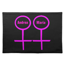 Lesbian Lovers Customizable Placemat