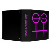 Lesbian Lovers Customizable Wedding Album Vinyl Binder