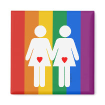 Lesbian Lovers - Refrigerator Magnet