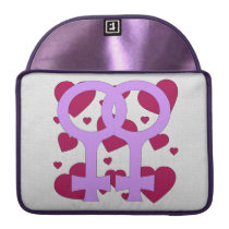 Lesbian Marriage Hearts Macbook Pro Sleeves