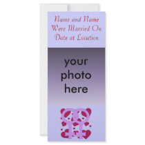 Lesbian Marriage Hearts Personalized Rack Card