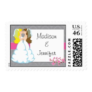 Lesbian Marriage Wedding Stamp
