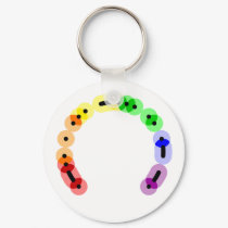Lesbian Morse Code Arc Keychain