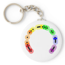 Lesbian Morse Code Arc Keychain keychains