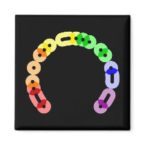 Lesbian Morse Code Arc Square Magnet magnets