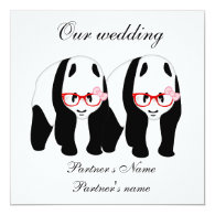 Lesbian, Panda's wedding invitation