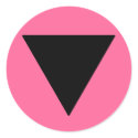 Lesbian Pride Black Triangle stickers