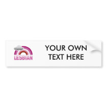 LESBIAN RAINBOW BUMPER STICKER