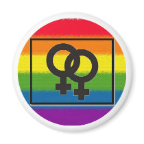 lesbian rainbow magnet