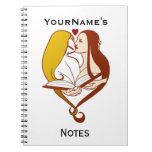 Lesbian Romance Sepia Gold notebooks