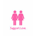 Lesbian "Support Love" T-Shirt by dragonfly813 Lesbian "Support Love" T-Shirt