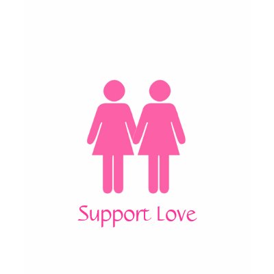 Lesbian "Support Love" T-Shirt