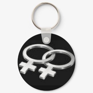Lesbian symbol keychain