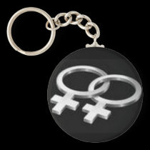 Lesbian symbol keychains